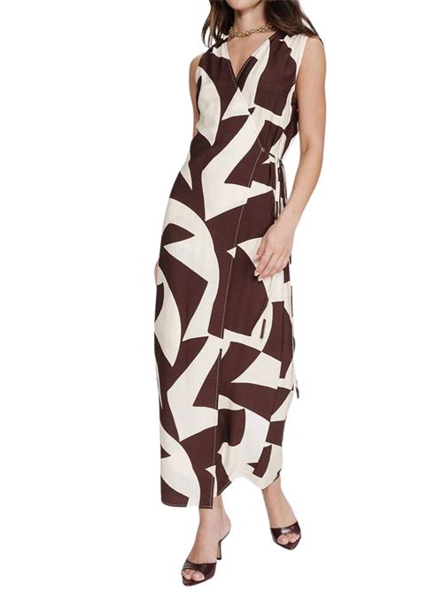 Abito lungo con stampa geometrica Grace & Mila | SS26110019CHOC